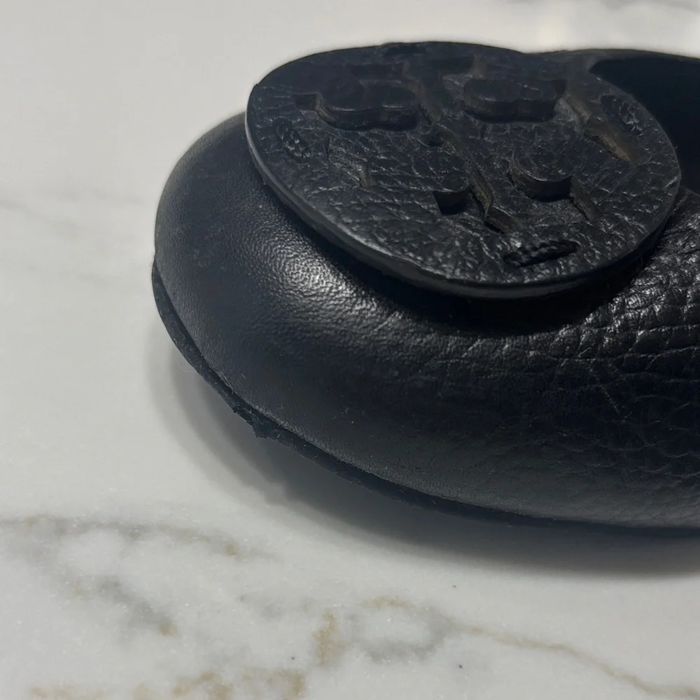 Tory Burch Black Textured Flats
